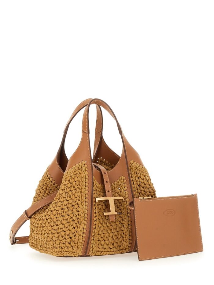 TOD'S "T TIMELESS" MINI SHOPPER BAG