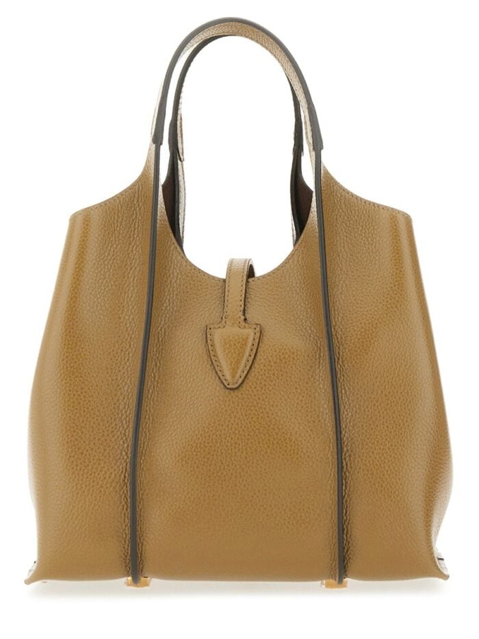 TOD'S TIMELESS LEATHER MINI T SHOPPING BAG