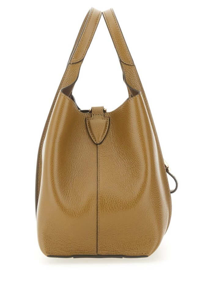 TOD'S TIMELESS LEATHER MINI T SHOPPING BAG