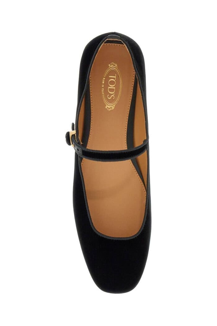 TOD'S Velvet Ballet Flats For