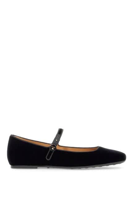 TOD'S Velvet Ballet Flats For