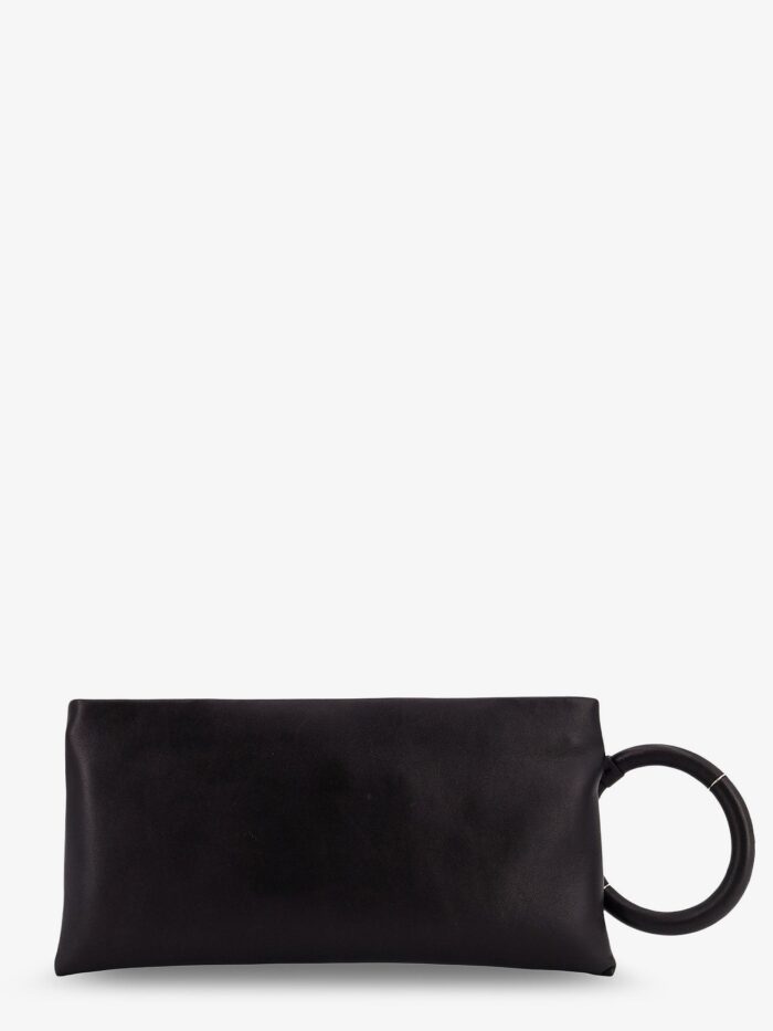 TOM FORD Aura Leather Clutch Bag With Lettering Logo On The Front