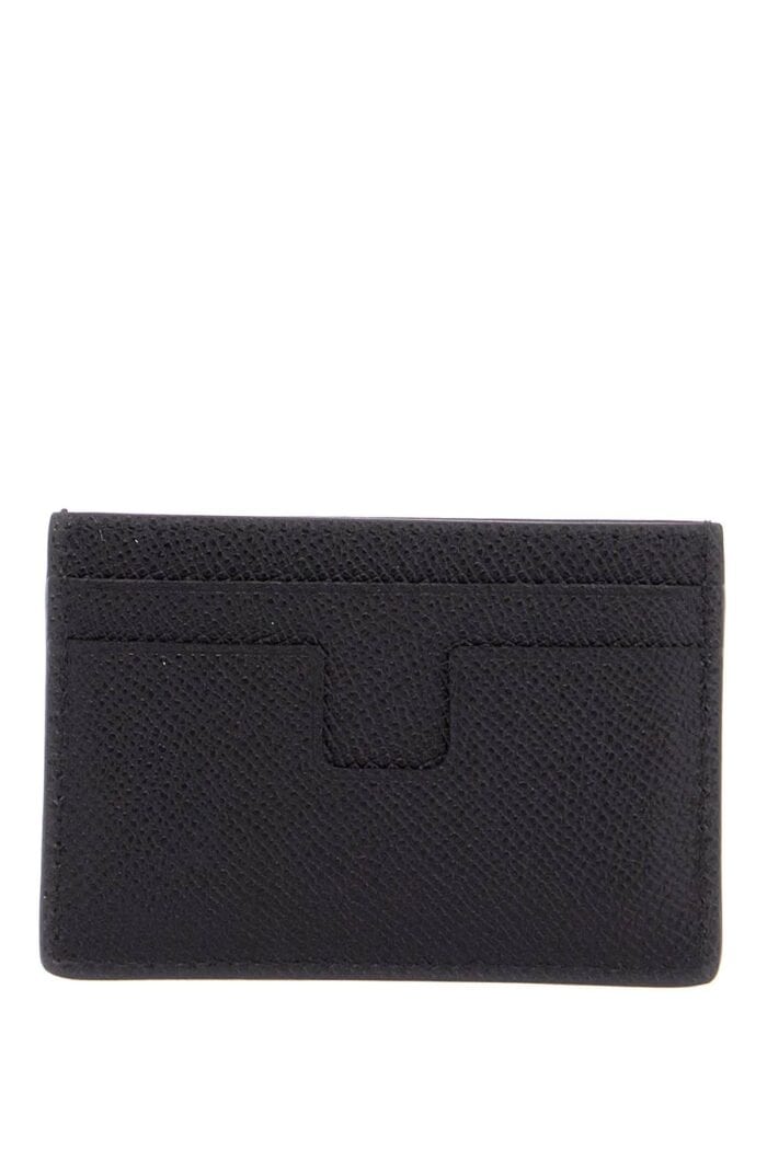 TOM FORD Black Minimalist Calfskin Credit Card Holder