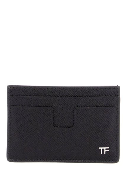 TOM FORD Black Minimalist Calfskin Credit Card Holder