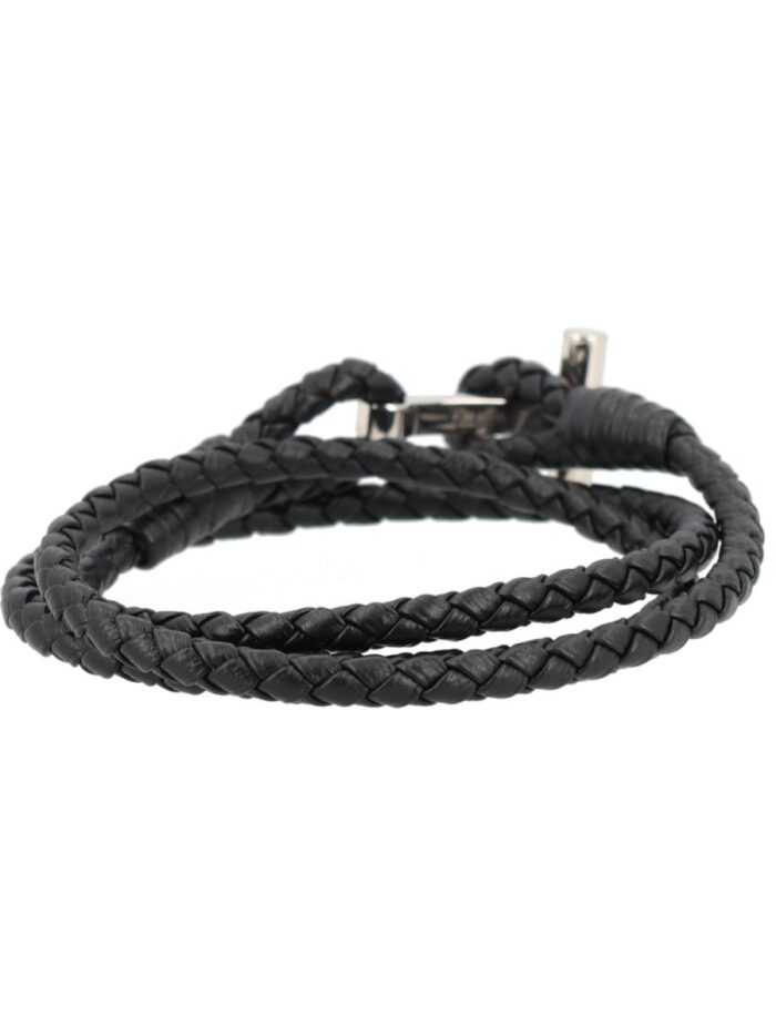 TOM FORD BRAIDED LEATHER BRACELET