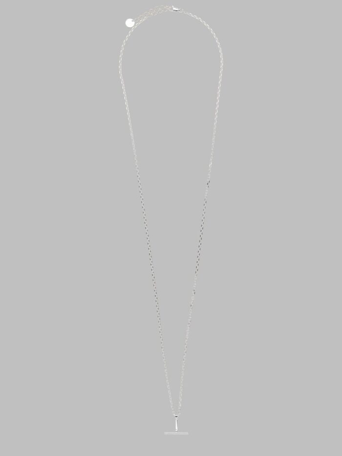 TOM FORD COLLANA A CIONDOLO A T IN ARGENTO