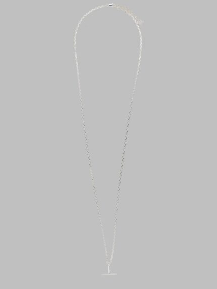 TOM FORD COLLANA A CIONDOLO A T IN ARGENTO