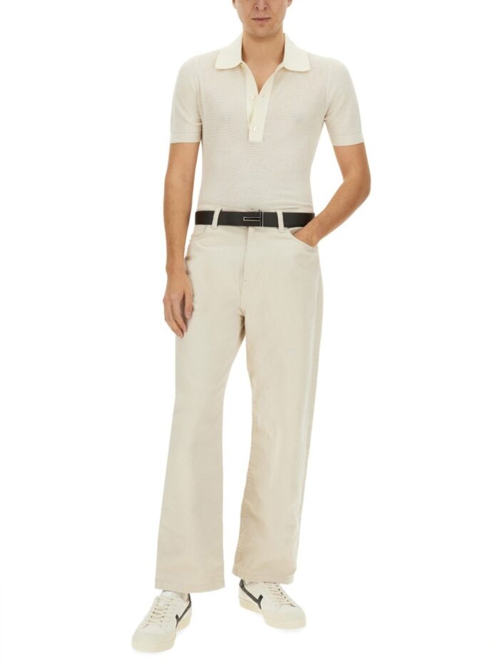 TOM FORD COTTON AND SILK POLO SHIRT