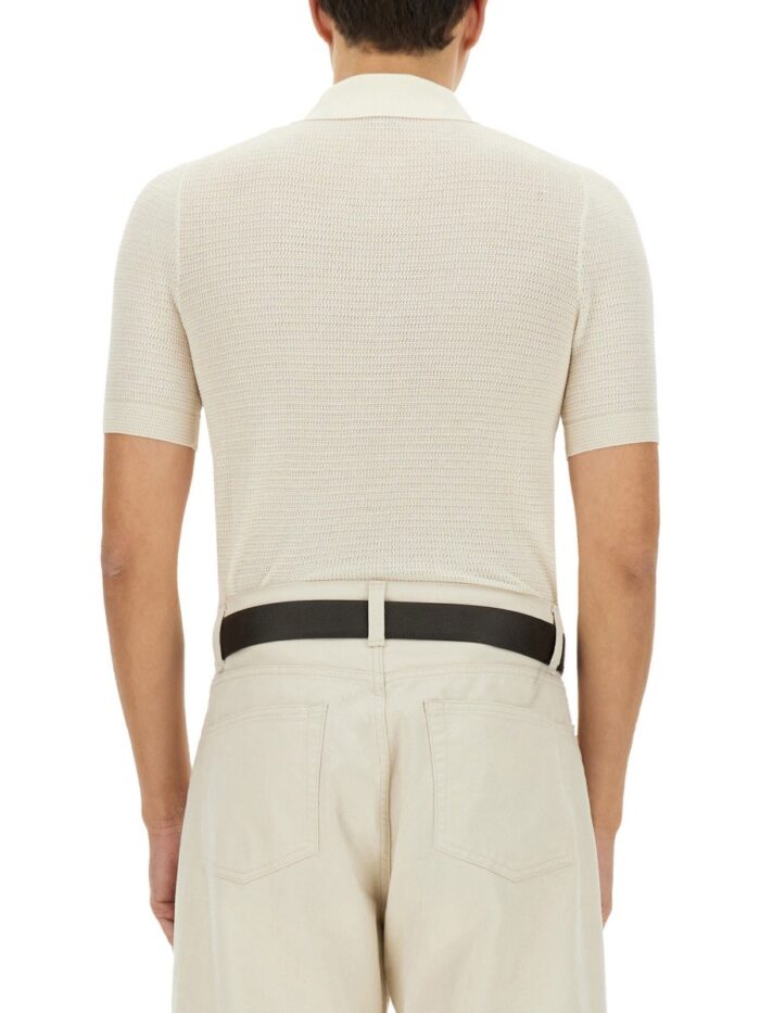 TOM FORD COTTON AND SILK POLO SHIRT