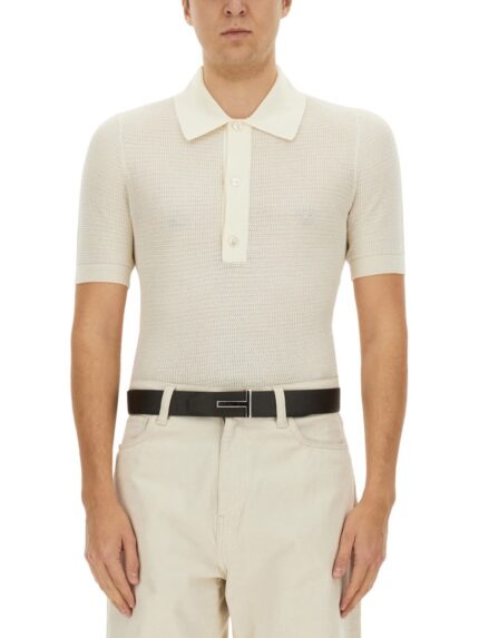 TOM FORD COTTON AND SILK POLO SHIRT