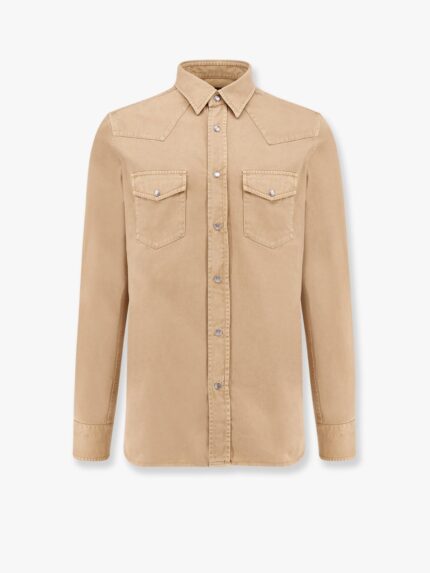 TOM FORD Cotton Shirt With Pockets And Stitching