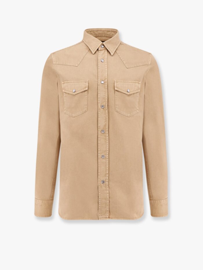 TOM FORD Cotton Shirt With Pockets And Stitching