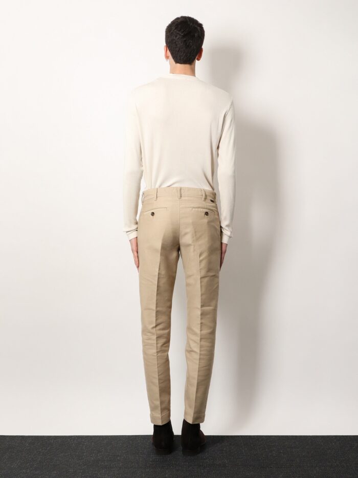 TOM FORD Cotton Trosuer With Leather Logo Patch
