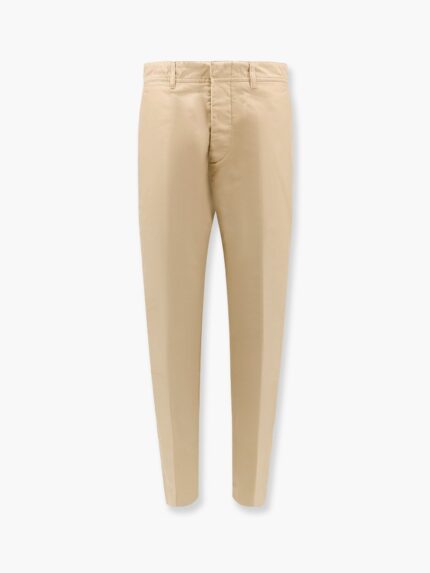 TOM FORD Cotton Trosuer With Leather Logo Patch