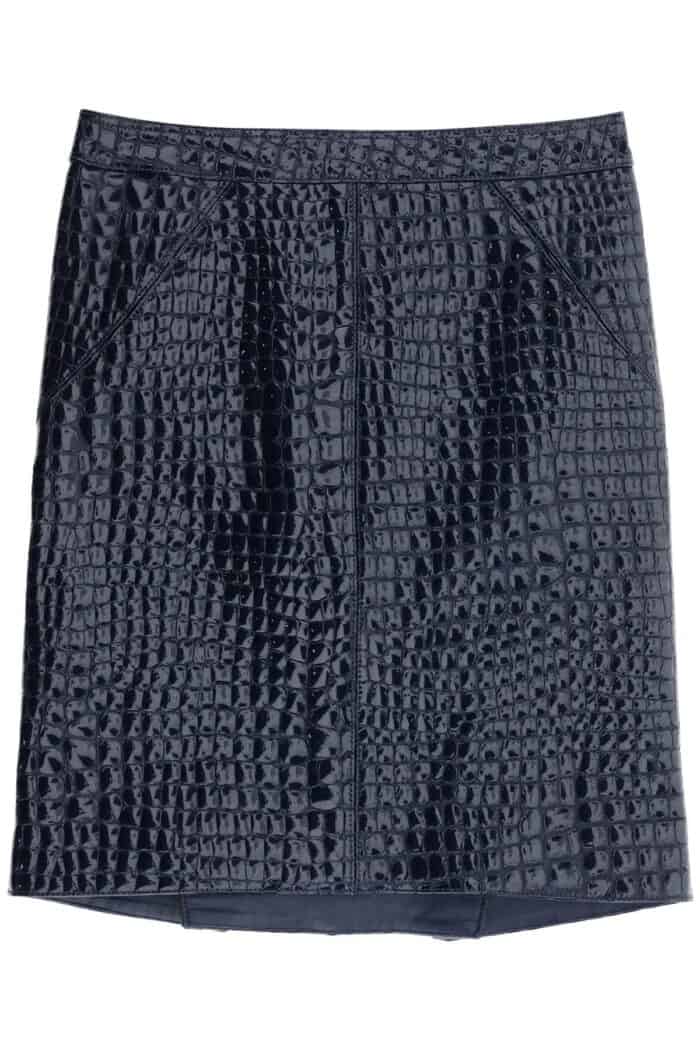 TOM FORD Crocodile Effect Leather Skirt