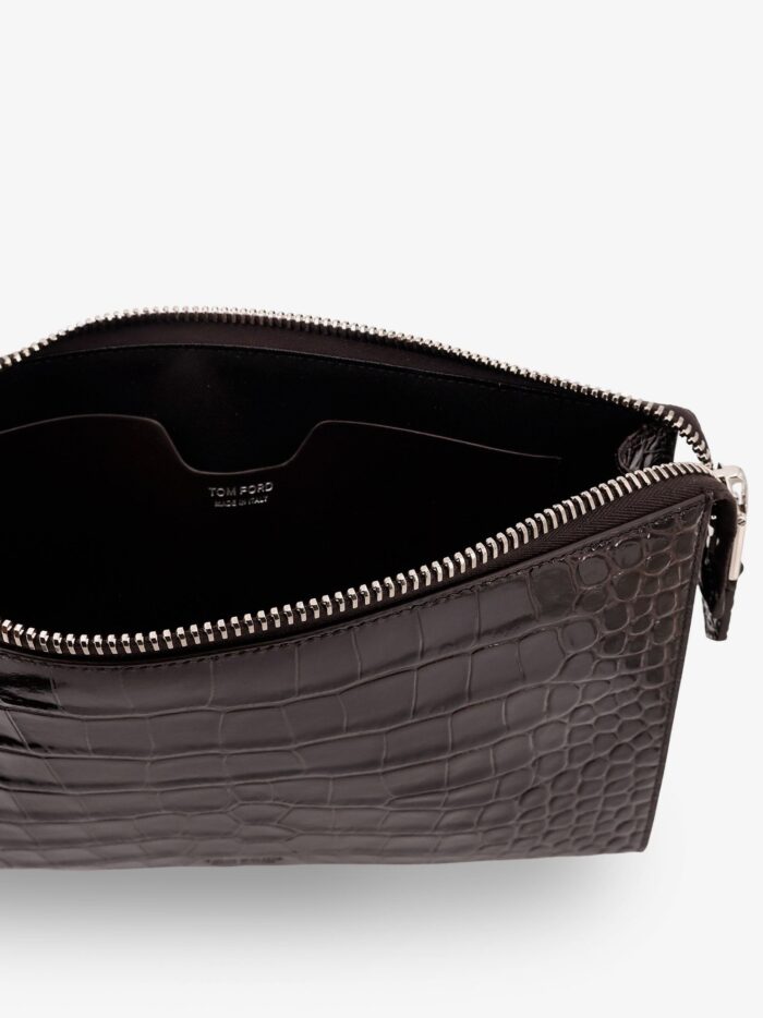 TOM FORD Crocodile-print Leather Clutch Bag