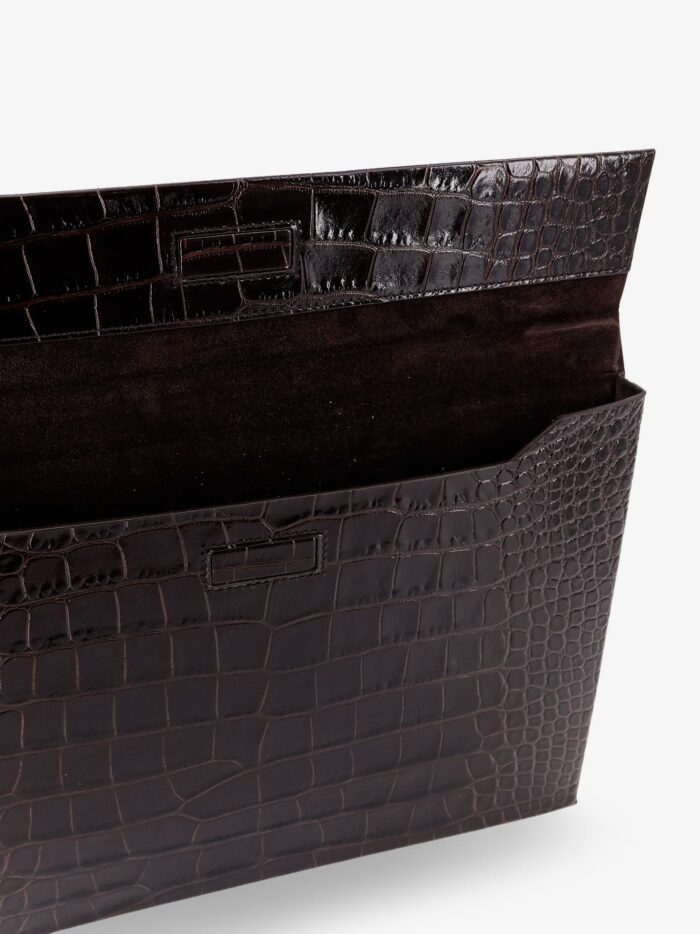 TOM FORD Crocodile-print Leather Document Holder