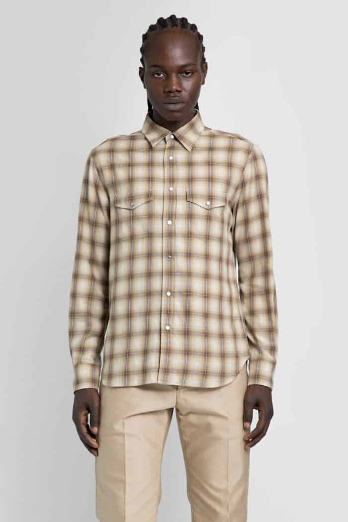 TOM FORD Degrad Overcheck Western Shirt