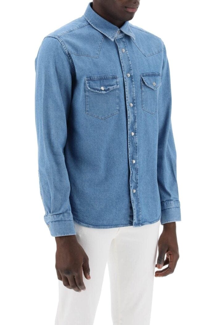 Tom Ford Denim Western Shirt For Men - Image 4