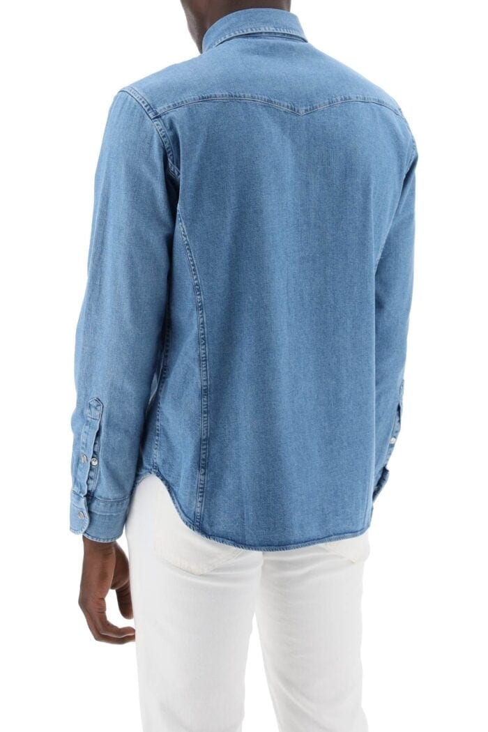Tom Ford Denim Western Shirt For Men - Image 3