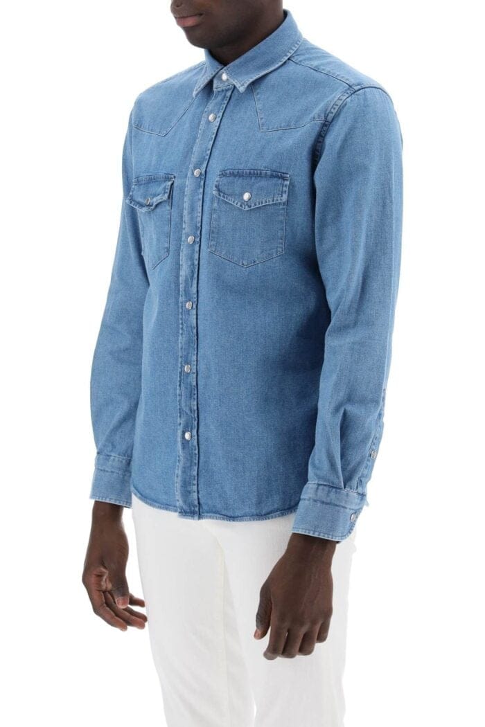 Tom Ford Denim Western Shirt For Men - Image 2