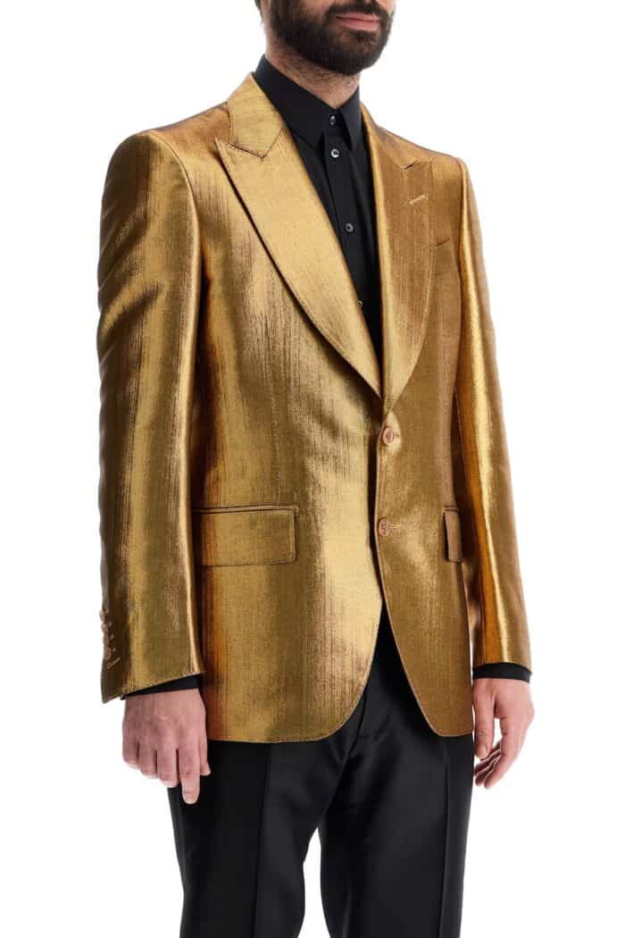 TOM FORD Elegant Single-breasted Bronze Jacket Made In Italy