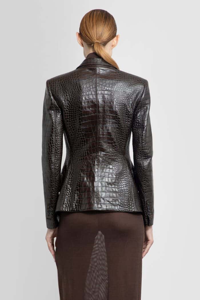 TOM FORD Embossed Crocodile Lambskin Blazer