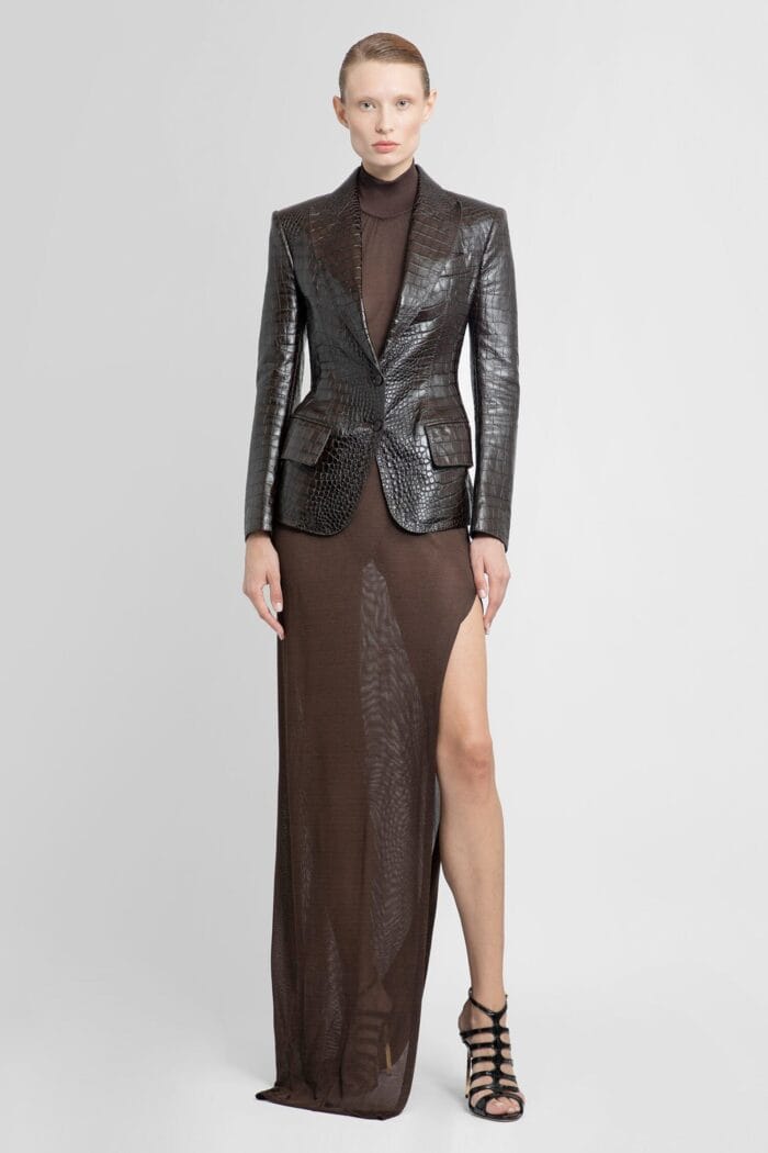 TOM FORD Embossed Crocodile Lambskin Blazer