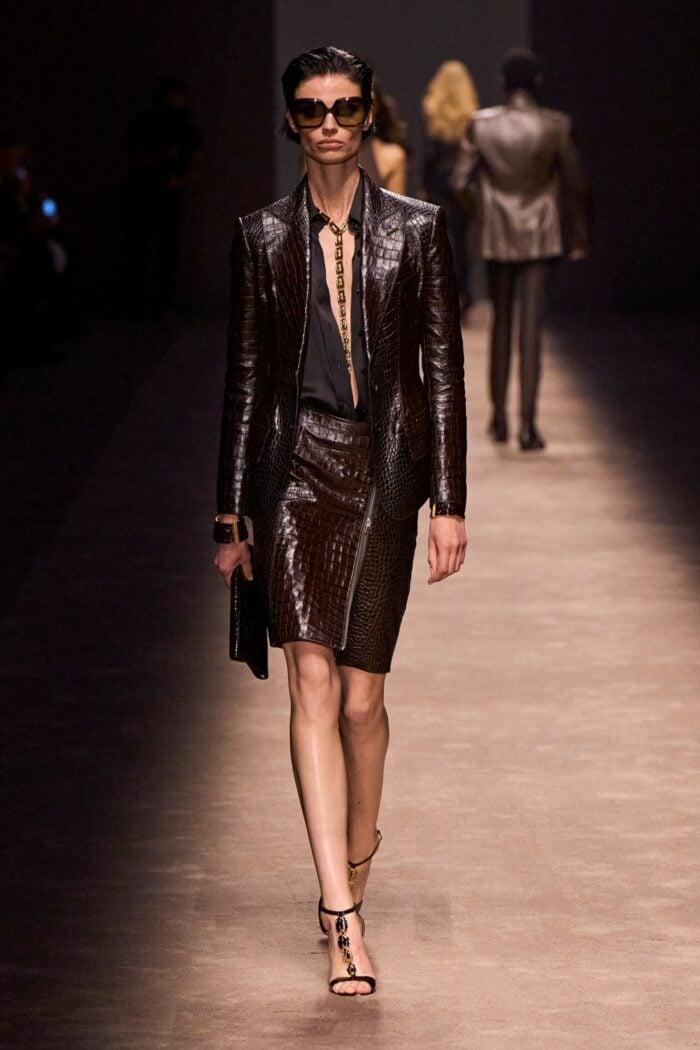 TOM FORD Embossed Crocodile Lambskin Blazer