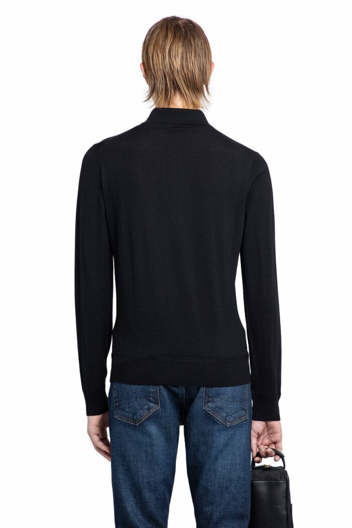 TOM FORD Fine Gauge Merino Long Sleeve Knit Polo