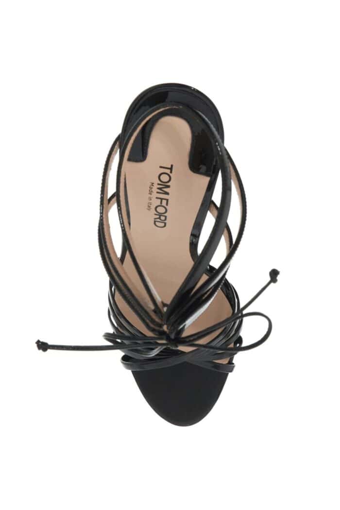 TOM FORD Glossy Sandals With Criss-cross