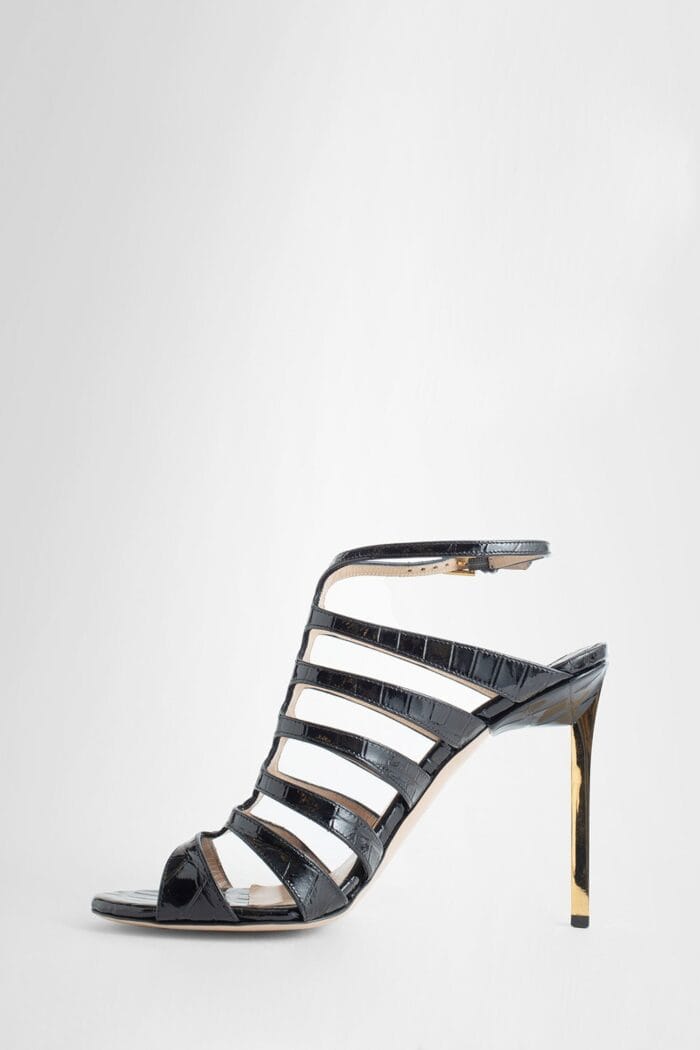 tom ford glossy stamped crocodile sandals TOM FORD Glossy Stamped Crocodile Sandals