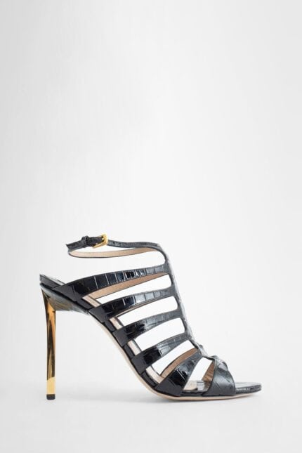 TOM FORD Glossy Stamped Crocodile Sandals