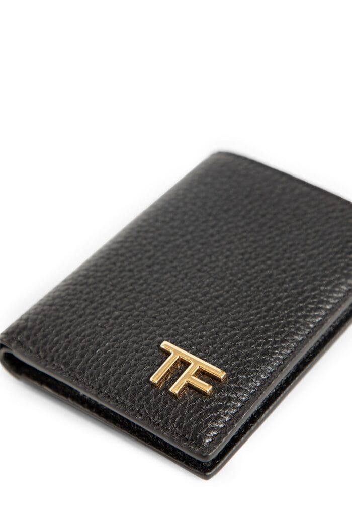 TOM FORD Grained Leather Folding Card Holder