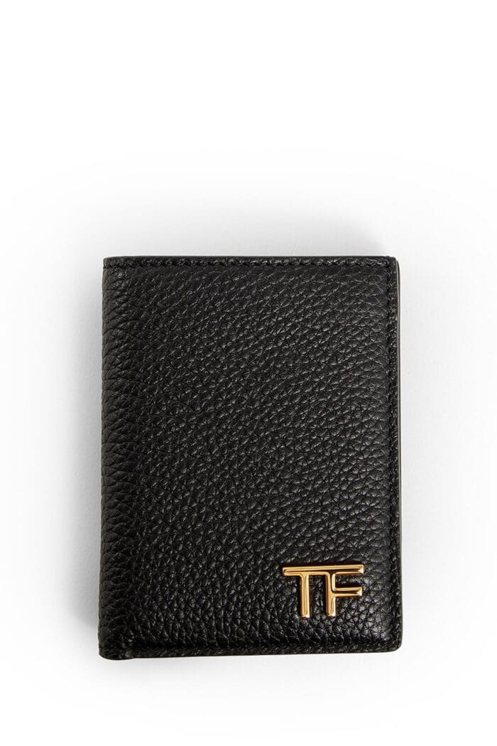 TOM FORD Grained Leather Folding Card Holder