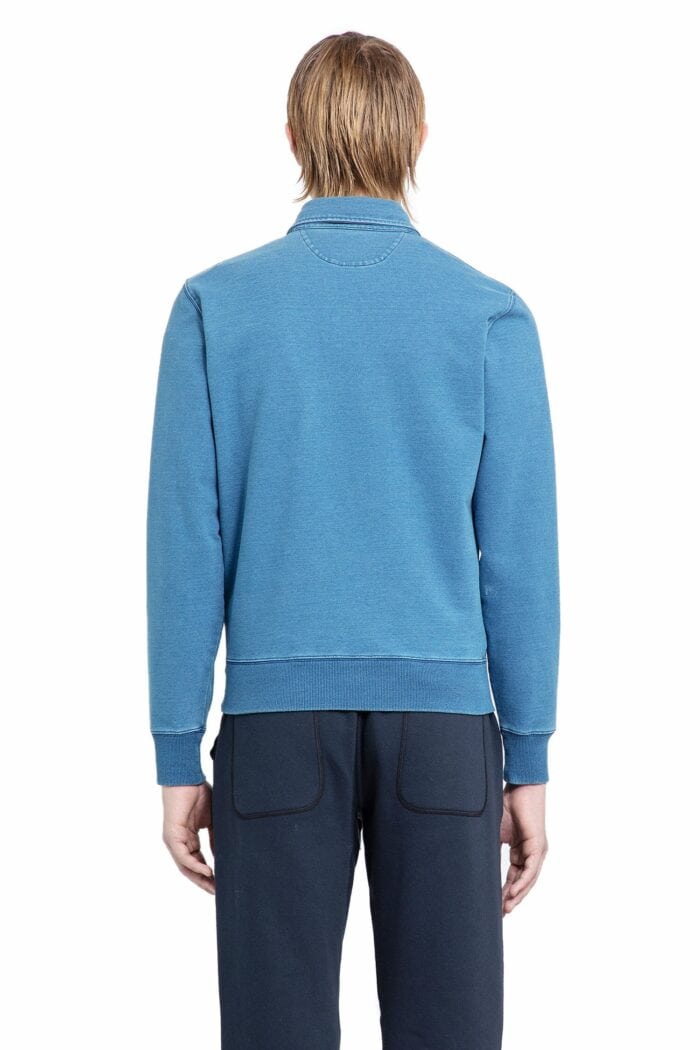 TOM FORD Indigo Dye Jersey Long Sleeve Polo