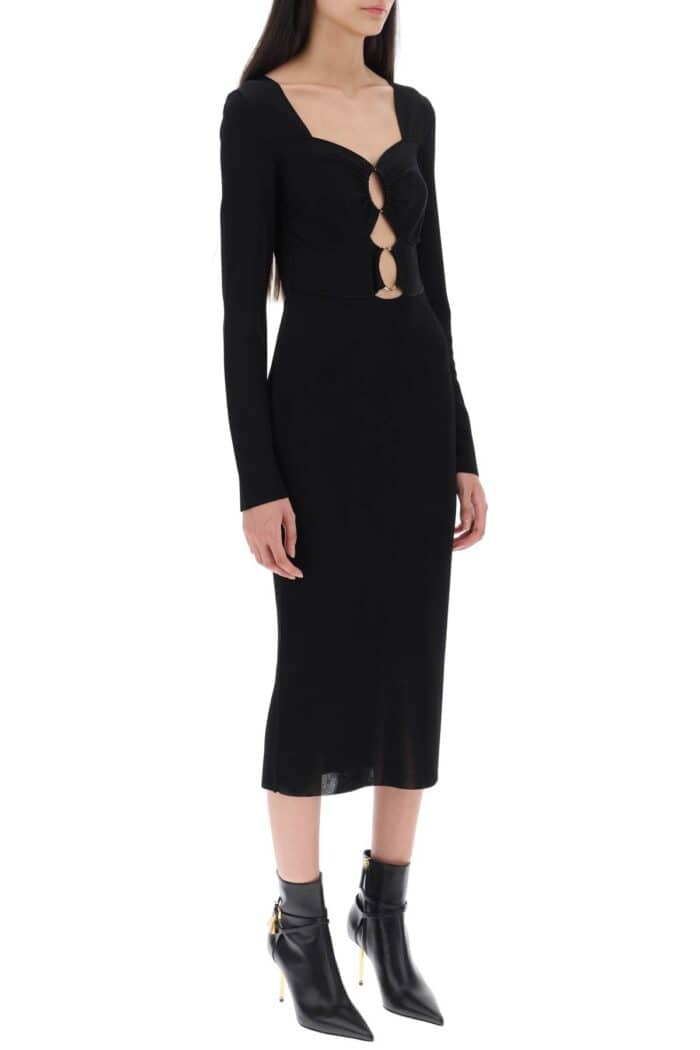 Tom Ford Knitted Midi Dress With Cut-outs