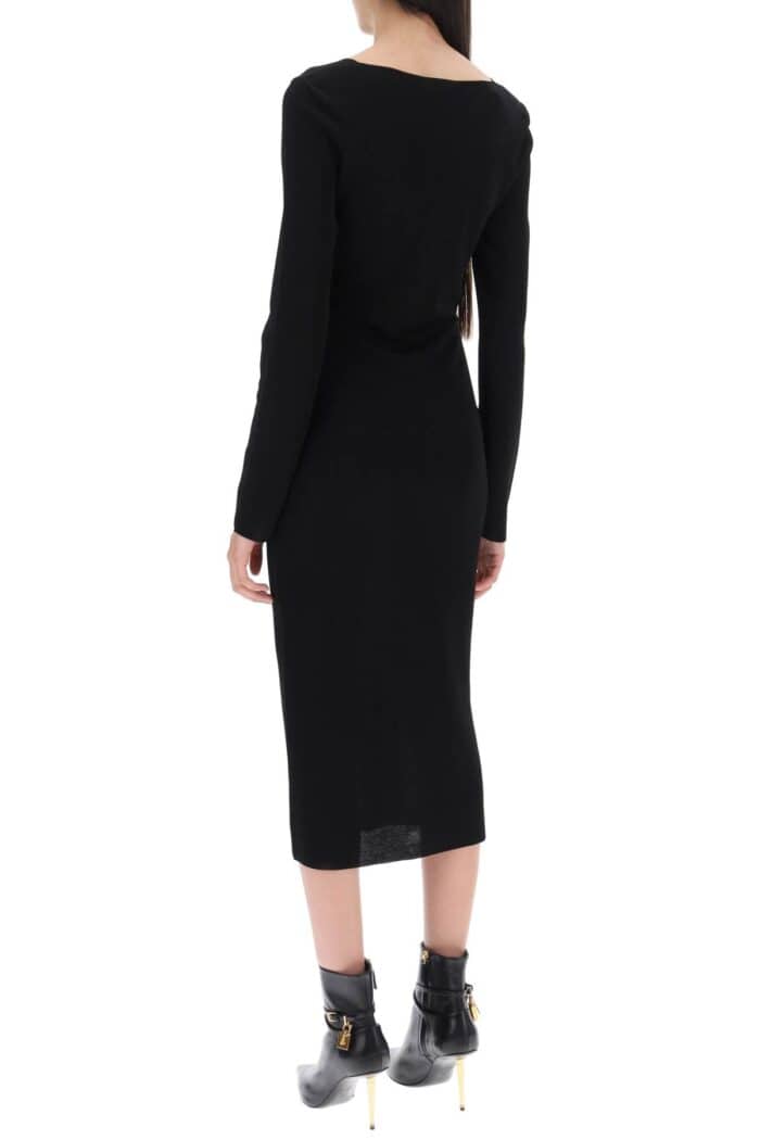 Tom Ford Knitted Midi Dress With Cut-outs