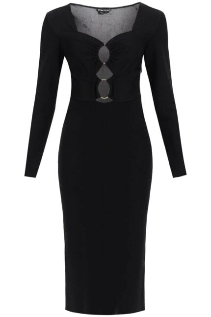 Tom Ford Knitted Midi Dress With Cut-outs