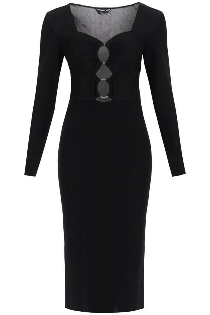 Tom Ford Knitted Midi Dress With Cut-outs