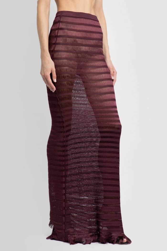 TOM FORD Ladder Slinky Viscose Long Skirt