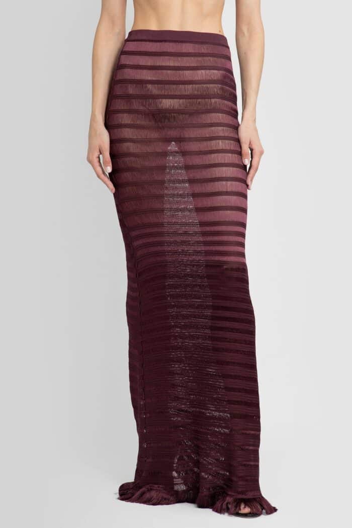 TOM FORD Ladder Slinky Viscose Long Skirt