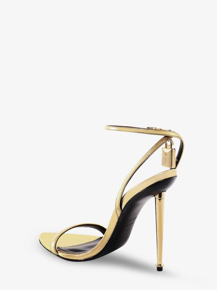 TOM FORD Laminated Leather Sandals With Iconic Padlock