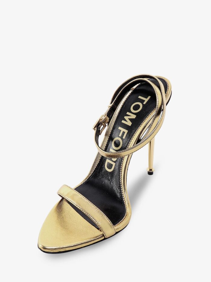 TOM FORD Laminated Leather Sandals With Iconic Padlock