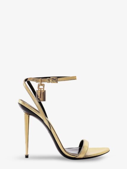 TOM FORD Laminated Leather Sandals With Iconic Padlock