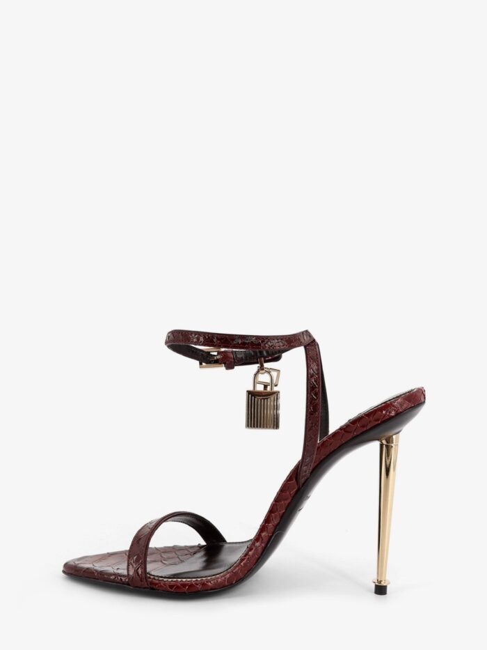 TOM FORD Laminated Leather Sandals With Iconic Padlock