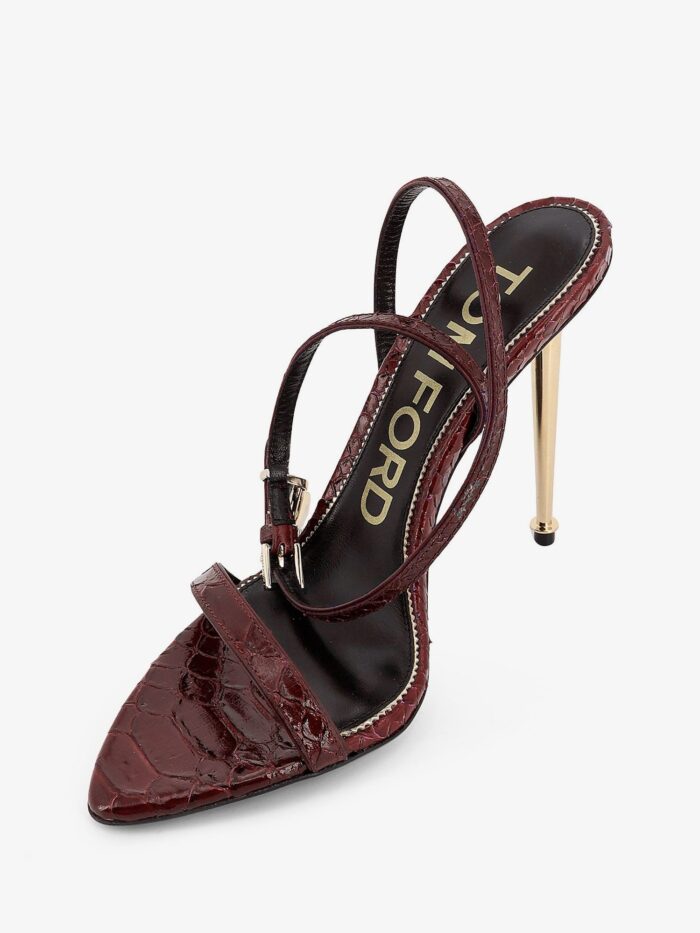 TOM FORD Laminated Leather Sandals With Iconic Padlock