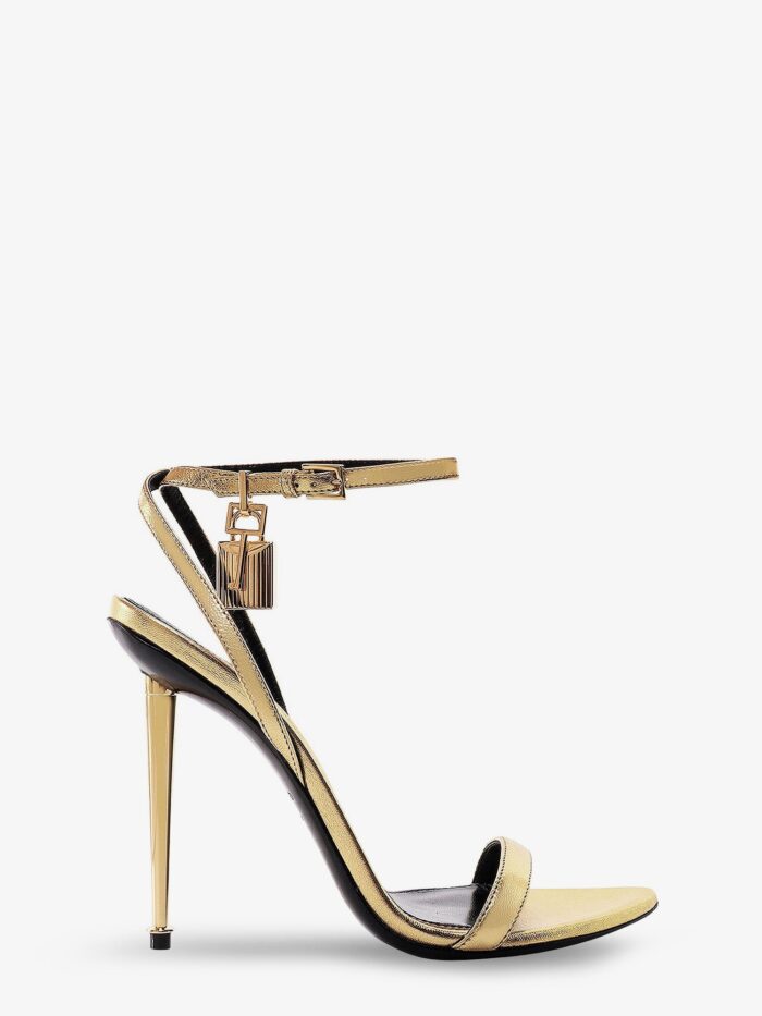 TOM FORD Laminated Leather Sandals With Iconic Padlock