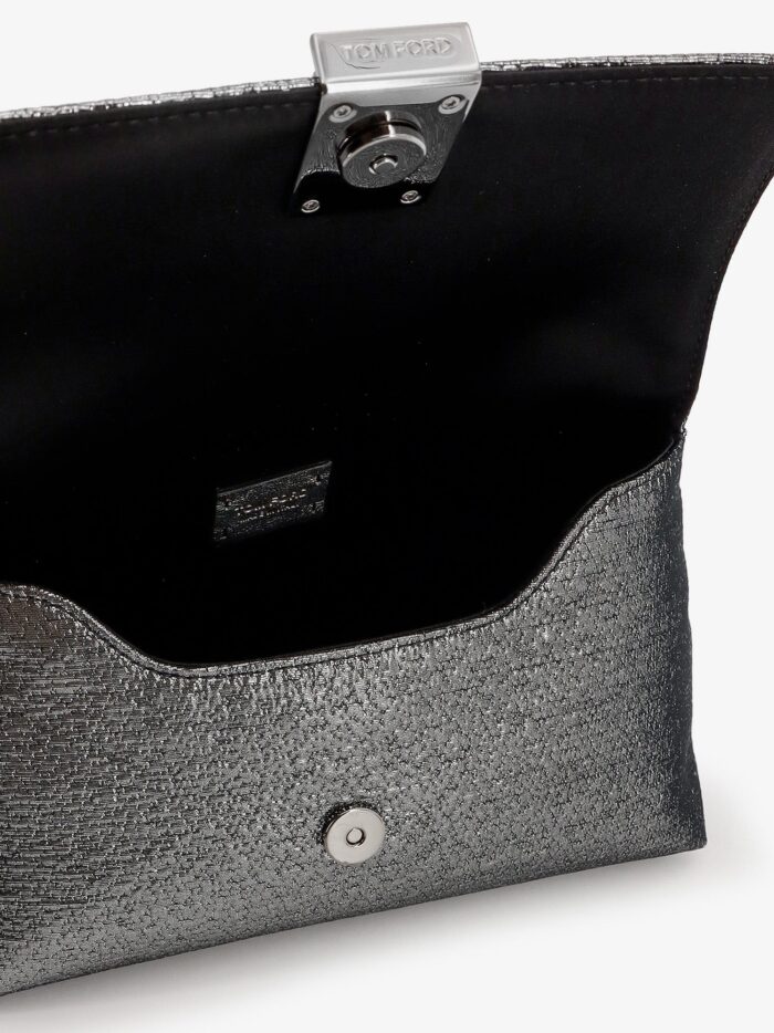 TOM FORD Laminated Pochette With Chain Shoulder Strap