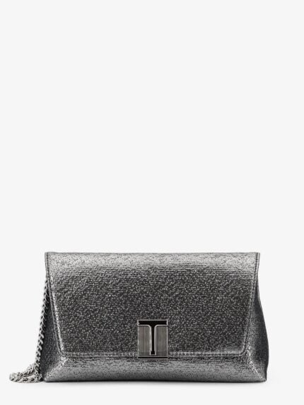 TOM FORD Laminated Pochette With Chain Shoulder Strap